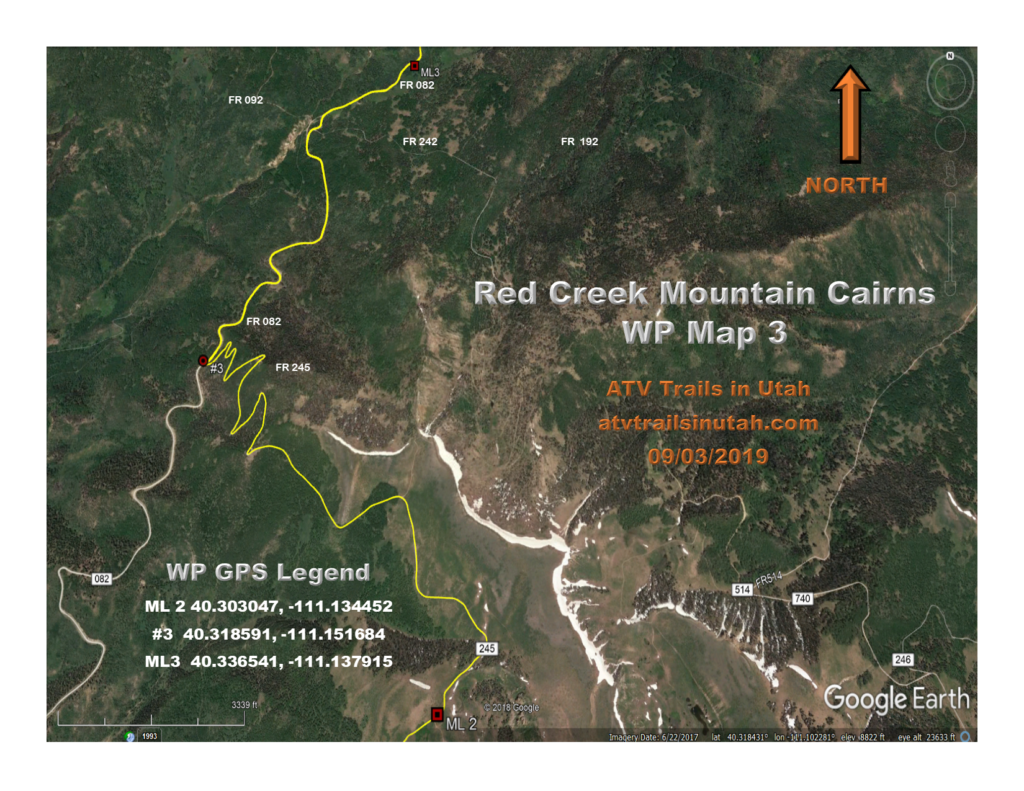 Red Creek Mountain WP Map 3 - ATVTrailsInUtah.com